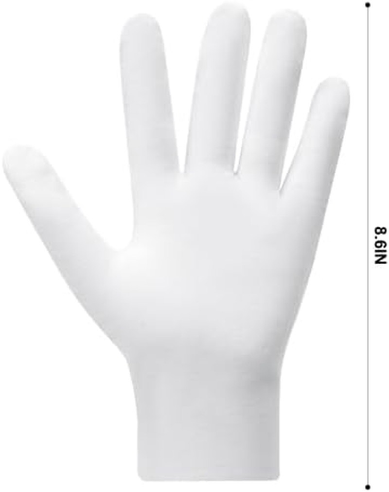 3 Pairs White Cotton Gloves, Premium Cotton Gloves for Dry Hands Sleeping, White Gloves for Moisturizing Hands Women and Men, Cloth Gloves for Eczema, Spa Glove for Lotion Overnight by Htaexpu image number 1