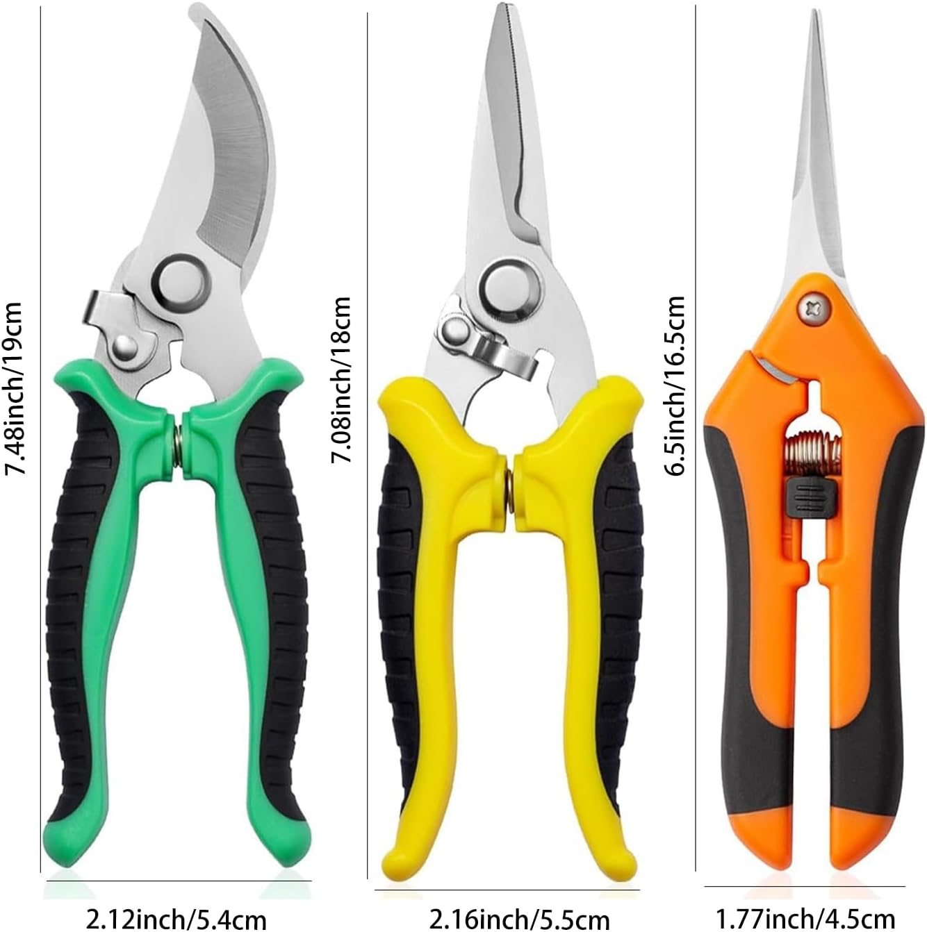 Vbvbip Professional Pruning Shears Set - Ergonomic Design Stainless Steel Garden Tool Kit image number 4