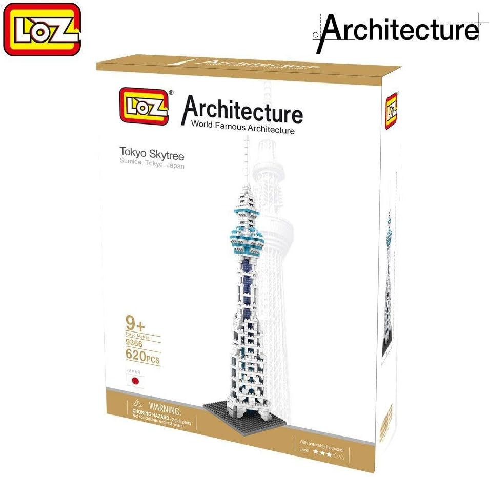 Loz Micro Blocks, Tokyo Skytree Model, Small Building Block Set, Nanoblock Compatible (650 Pcs) image number 1