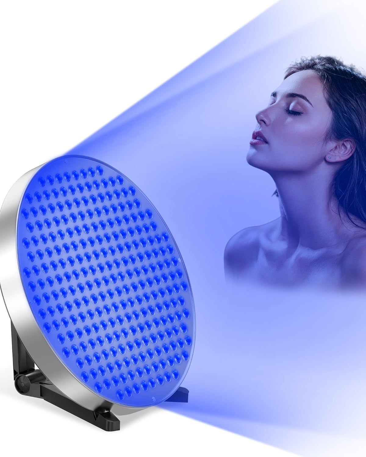 Solarium for Home, 460 NM Portable Tanning Lamp with 225 Leds, 45 W Face Solarium, Adjustable Stand and Hanging Hooks, Face Tanner Solarium for Home for Body image number 2