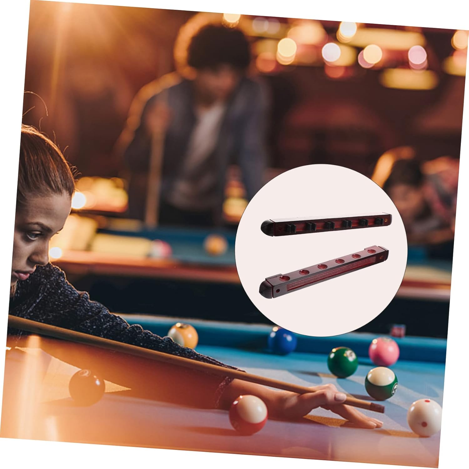 NAMOARLY 1Set Delicate Wall-Mounted Billiard Cue Rack Holder for Cues Versatile Storage and Display for Pool Sticks and Stylish Design image number 3