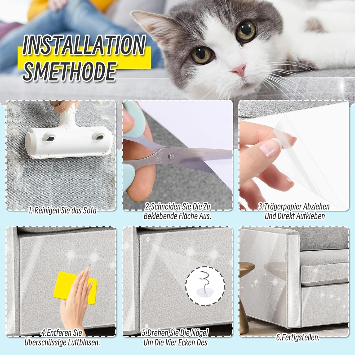 Scratch Protection Sofa Cat Tape (Trumpet) image number 5