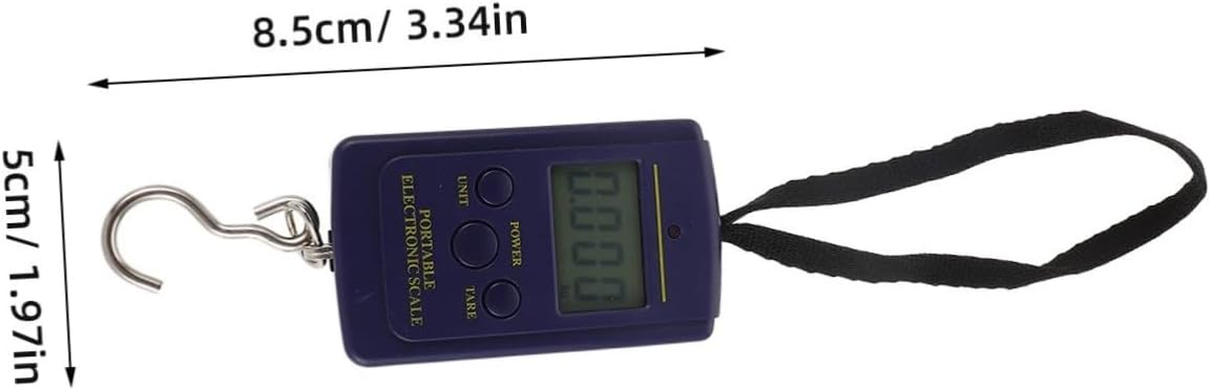 DECHOUS Portable Digital Hanging Scale with Blue Backlit LCD Display Precision Electronic Luggage and Postal Scale for Travel Fishing and Outdoor Use image number 2