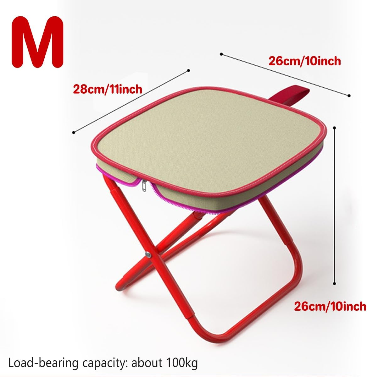 AIMALL Outdoor Folding Chair with Handbag Design Compact Lightweight Stool for Camping, Fishing, and Picnics, Load Capacity up to 100/120Kg image number 2