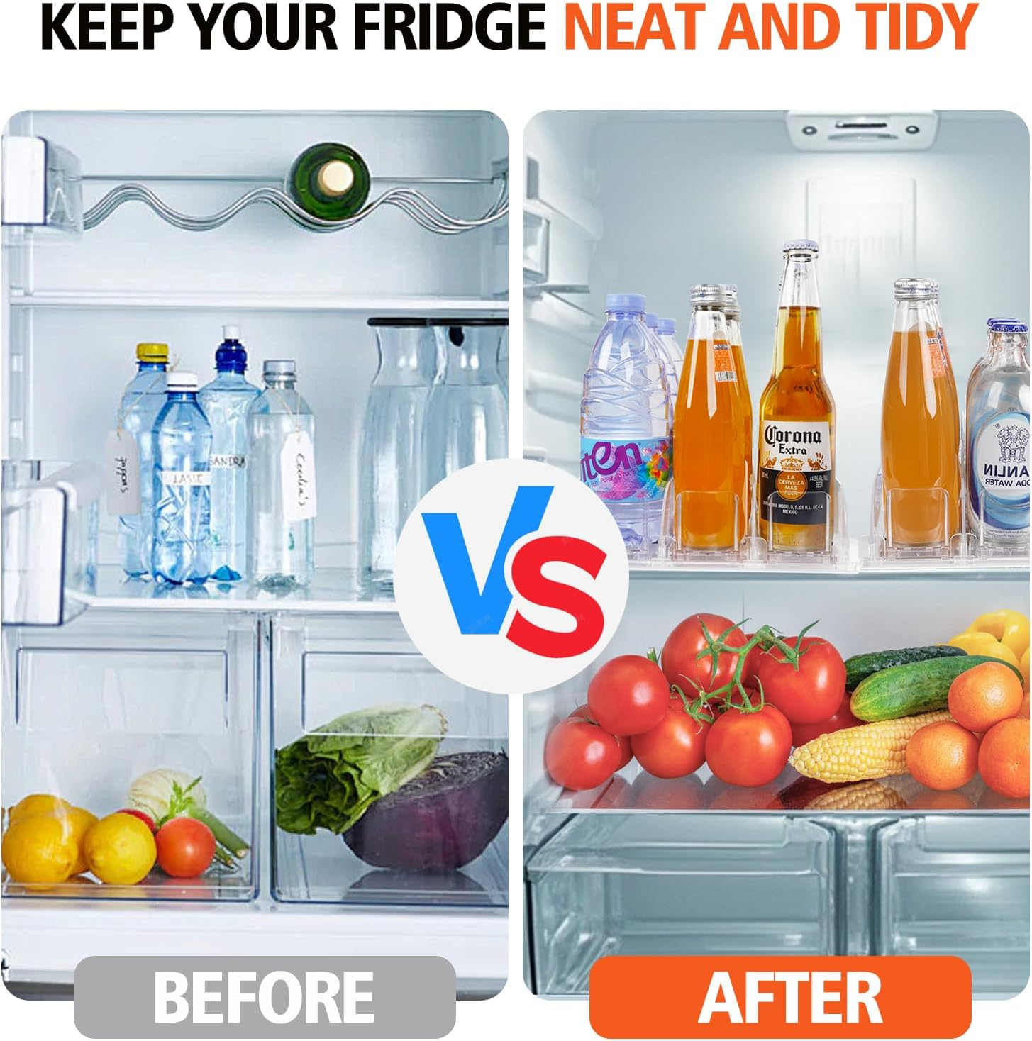 SWOURT Fridge Organiser Can for Fridge Organiser, 3/4/5 Rows Drinks Drink Organisation Automatic for Refrigerators, Suitable for Kitchen, Storage Room (4 Rows) image number 4