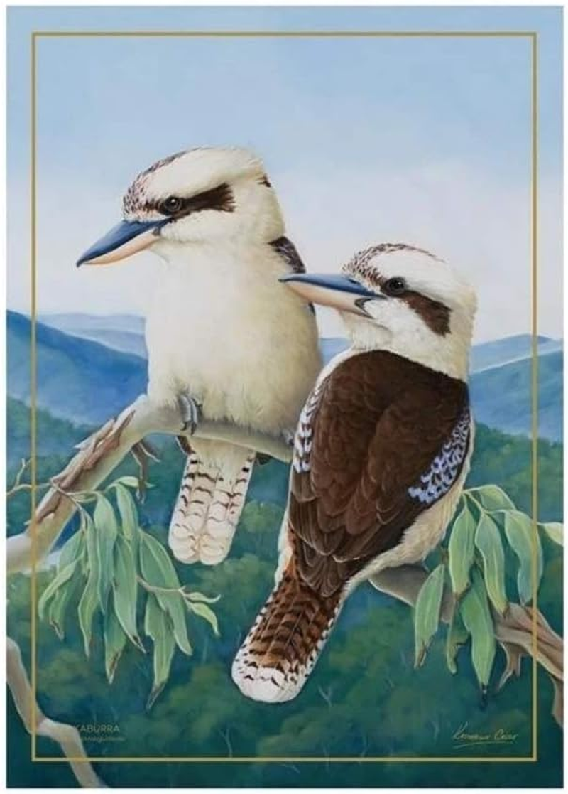 Maxwell & Williams Birds of Australia KC 10Yr Anniversary Tea Towel 50X70Cm Kookaburra image number 1