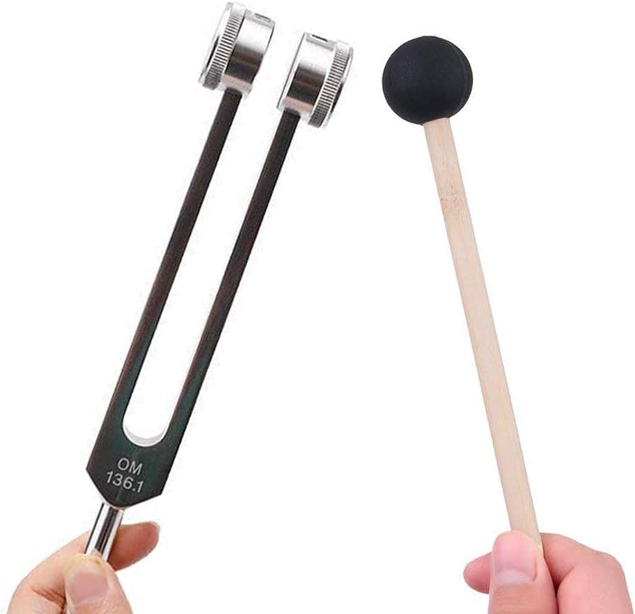 Tuning Fork, OM 136.1 HZ Tuning Fork - Chakra Tuning Energy Forks Effective for Immune System and Circulatio, Heart Chakra, Meditation, Yoga, Perfect Healing Musical Instrument image number 2