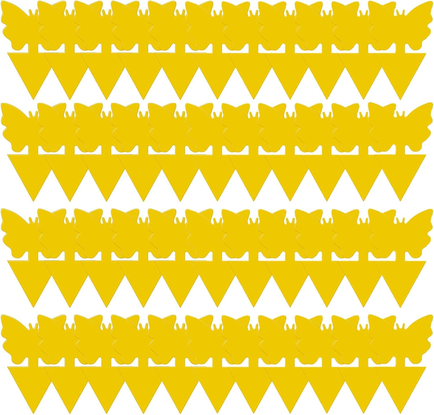 50 Pack Yellow Sticky Fly Traps, Dual-Sided Sticky Trap, Insect Catcher Sticky Board for Flying Plant Insect Gnats, Flying Aphid, Whiteflies, Leaf Miners, Other Flying Plant Insects image number 3