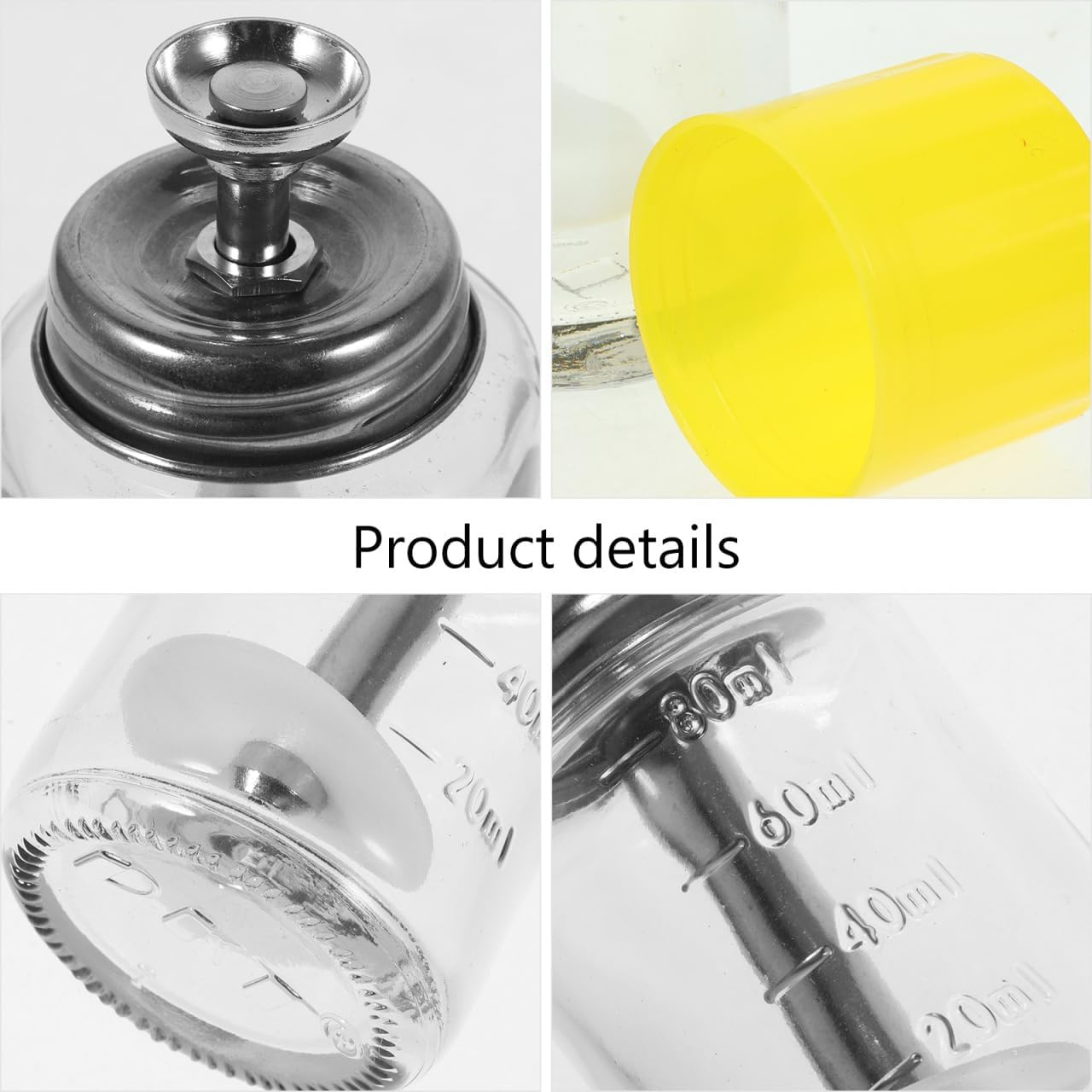 Healeved Slide Glass Bottle Empty Nail Polish Remover Dispenser Liquid Cleaning Dispenser Travel Push One Jar Nail Accessories