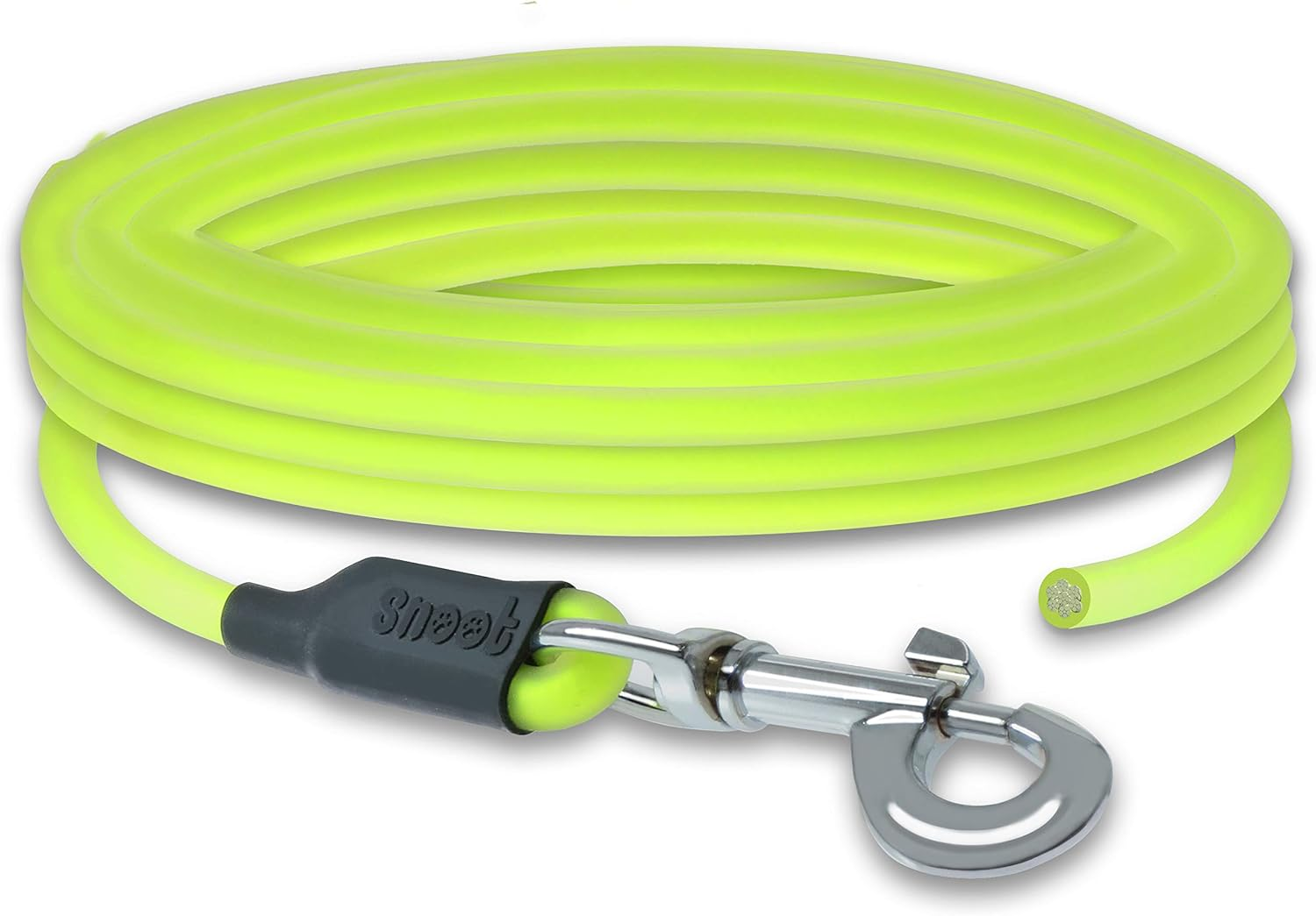 SNOOT 5 M round Lead, Recall Lead, Neon Yellow, Dog Lead, Training Lead, Very Stable, Dirt- and Water-Repellent image number 5