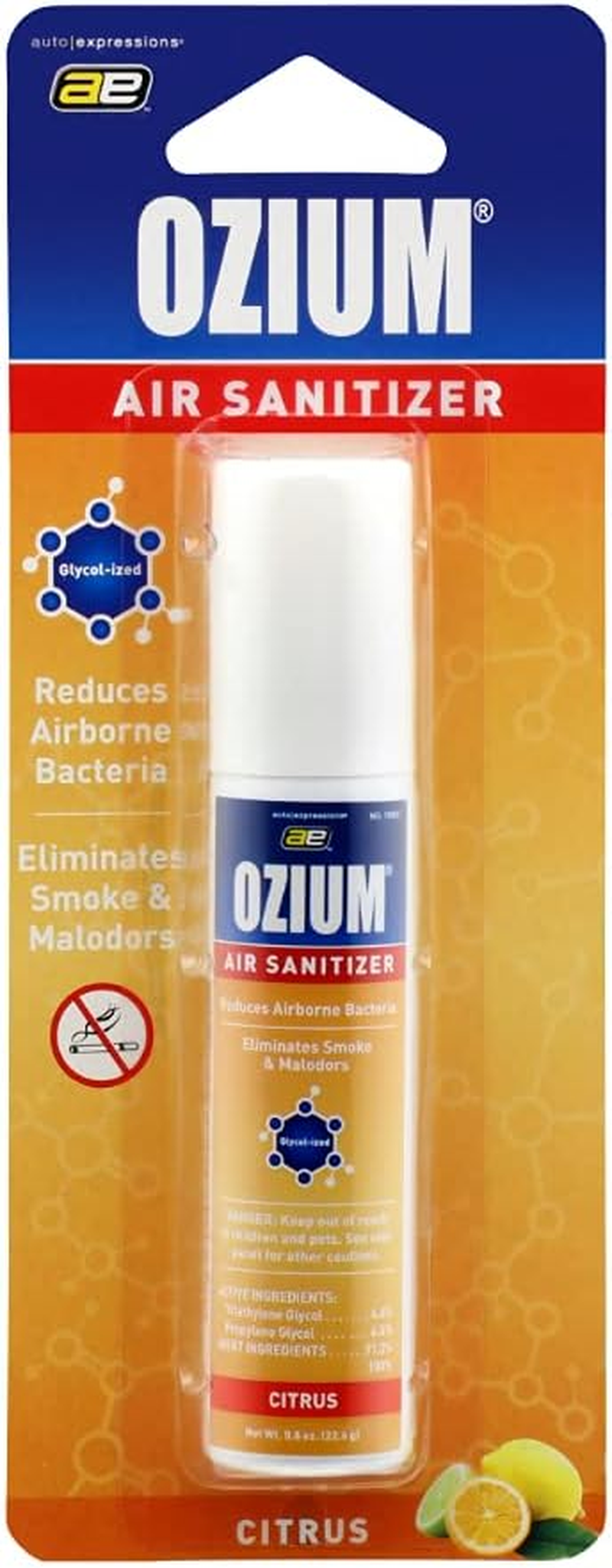Ozium Air Sanitizer and Odour Eliminator Citrus Spray 22.6 G