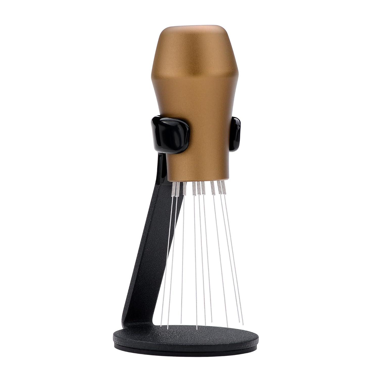 Normcore WDT Distribution Tool with Stand V3, Weiss Distribution Technique, 9 Prong Needle Espresso Stirrer, American Walnut Wood Handle