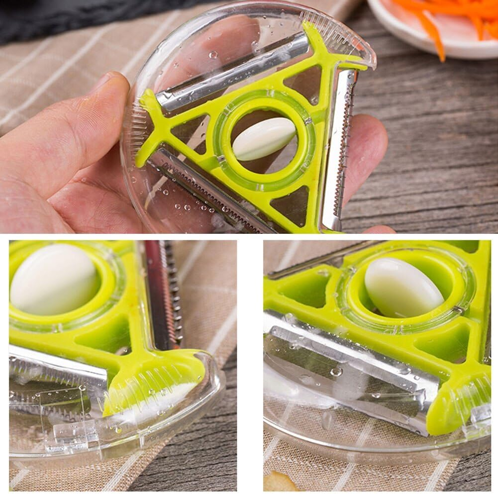 Bliss Gifts & Homewares 3 In-1 Multifunctional Vegetable Peeler I round Hanging Planer Peeler & Cutter I Non-Slip Handle & Sharp Blade I for Peeling All Types of Vegetable and Fruit &ndash; Random Color image number 6