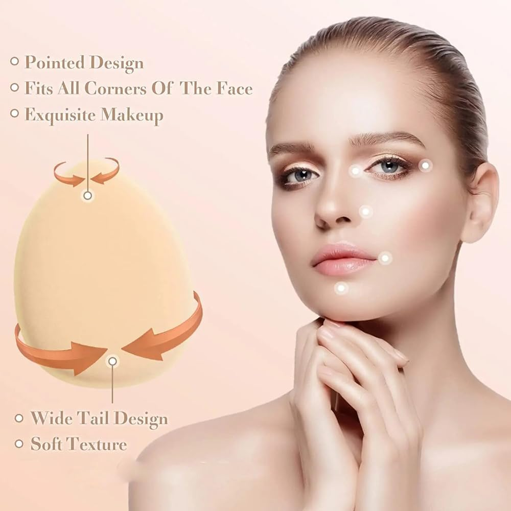 10Pcs/Set Mini Finger Puff Air Cushion Concealer Foundation Woman Detail Makeup Girls Soft Small Makeup Pad Puff Makeup Tool image number 5