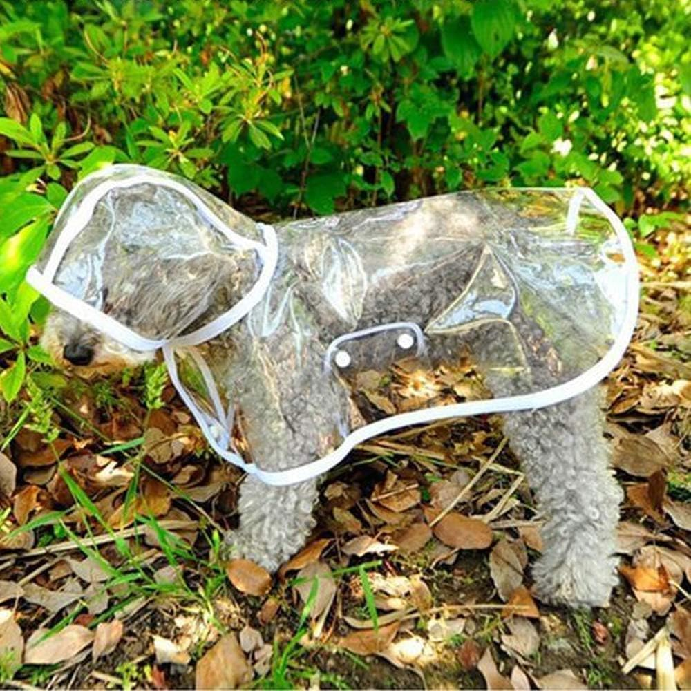 PVC Clear Waterproof Hooded Small Pet Rain Jacket, 1Pc Transparent PVC Waterproof Dog Raincoat with Hood, Transparent Puppy Rain Jacket for Small Medium Dogs, Cats image number 2