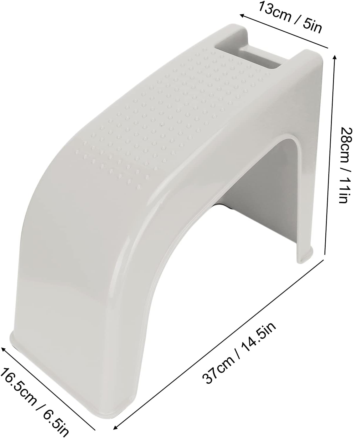 Shower Stool, Comfortable Convenient Strong Bearing Capacity Lightweight Practical Pedicure Foot Rest for Bathroom for Home(Beige)