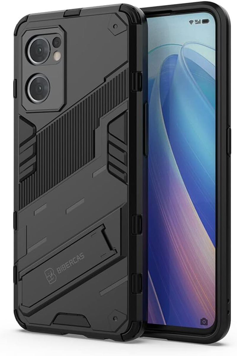 SEAHAI Case for Oppo Find X5 Lite, Military Shockproof Case, Ultra Thin Hard PC Soft TPU Protective Mobile Phone Case with Sturdy Foldable Stand - Green