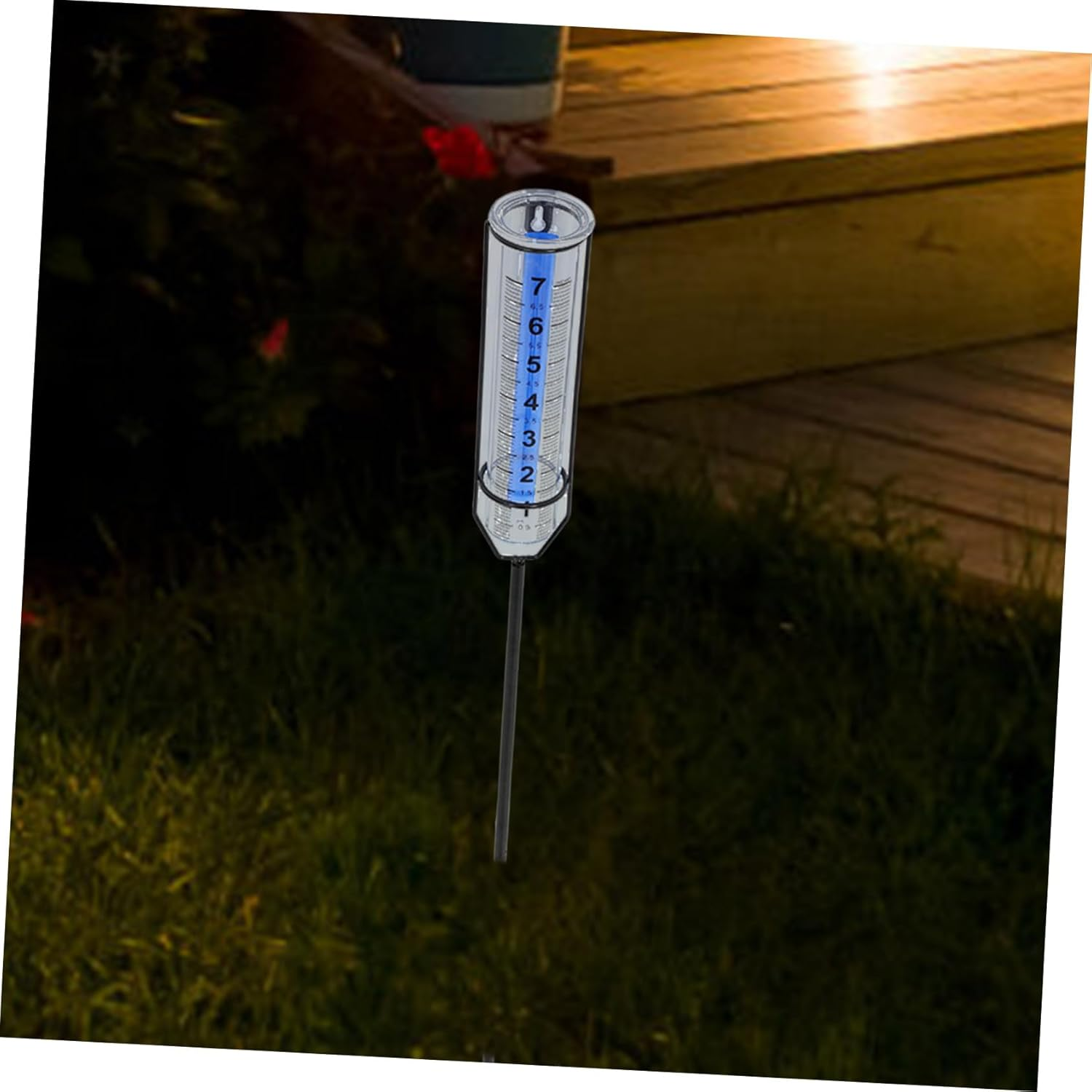 POPETPOP Rain Gauge Outdoor Decorative Large Numbers Rain Measuring Tool for Garden and Deck image number 5
