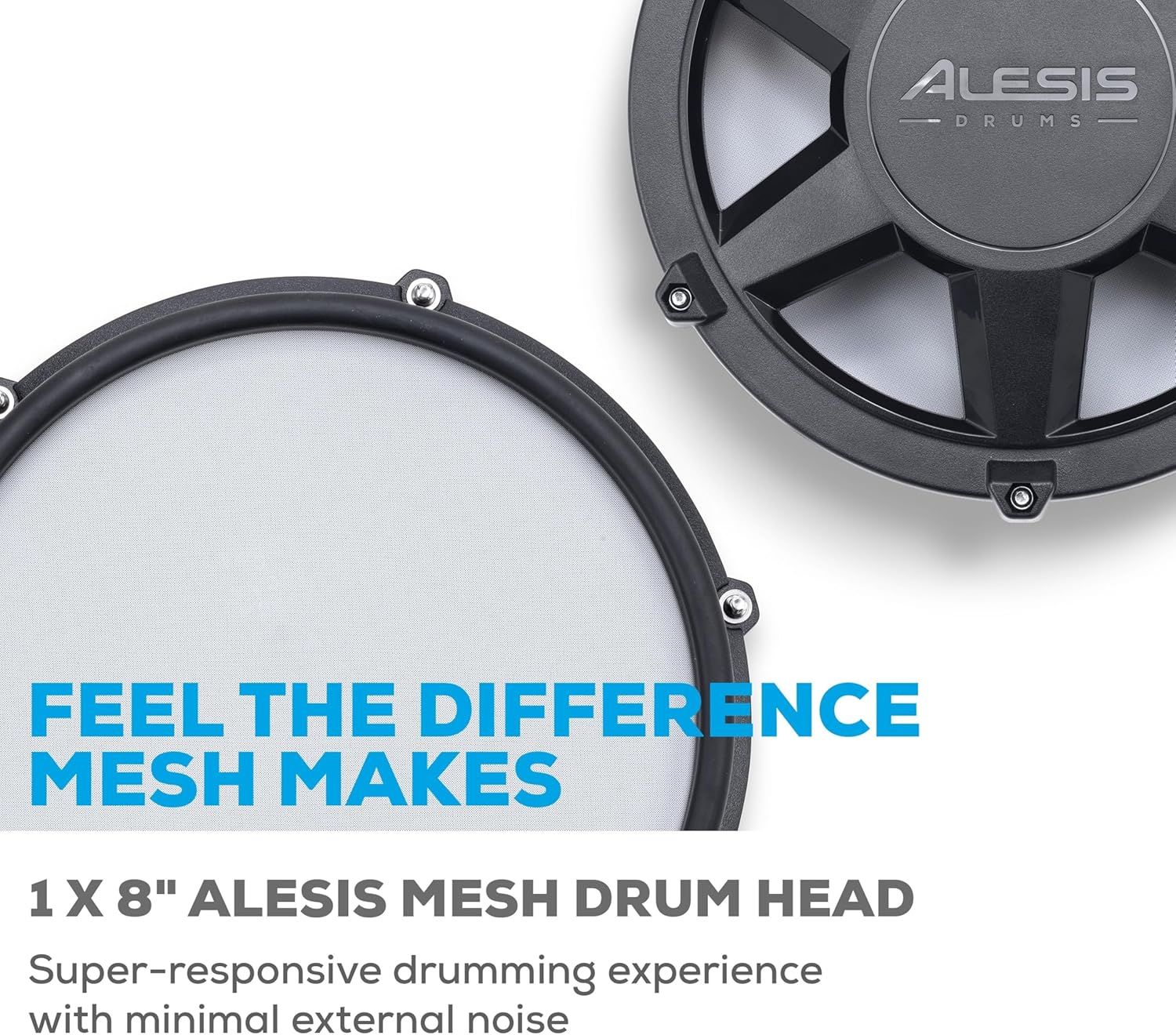 Alesis Drums Nitro Max Expansion Pack - Electric Drum Kit Expansion for Nitro Max with Mesh Tom Pad, 10" Cymbal with Choke and Connection Cables image number 1