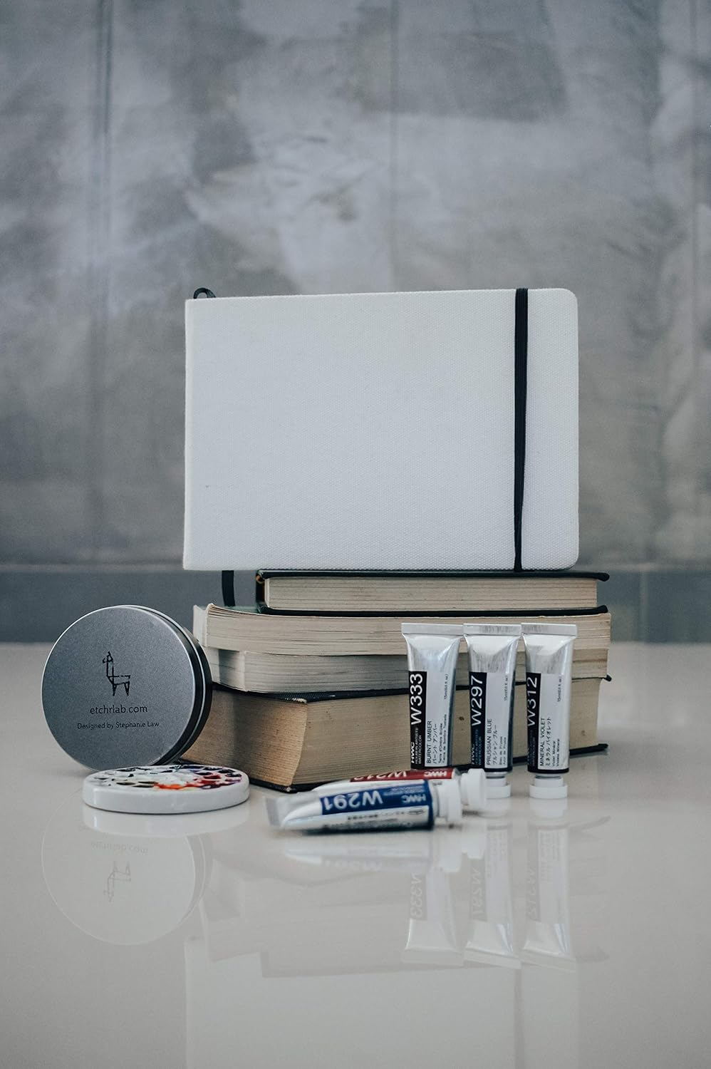 Etchr Mixed Media Sketchbooks for Drawing and Painting I A5 5.8X8.3In Hot Press Smooth 100 Percent Cotton Sketch Watercolor Paper I Vegan Friendly I 54 Pages Landscape Format image number 4