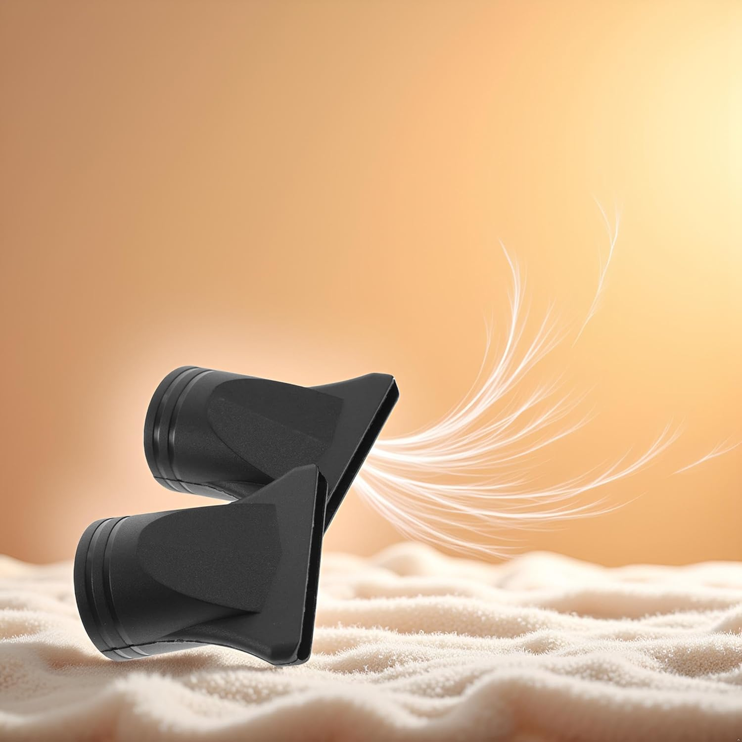 2Pcs Black Blow Dryer Attachment Not Universal Professional Hair Dryer Attachment Dryer Nozzle Replacement Narrow Concentrator Blow Flat for Diameter 4.3Cm to 4.5Cm Diffusers Hair Dryers Accessories image number 5