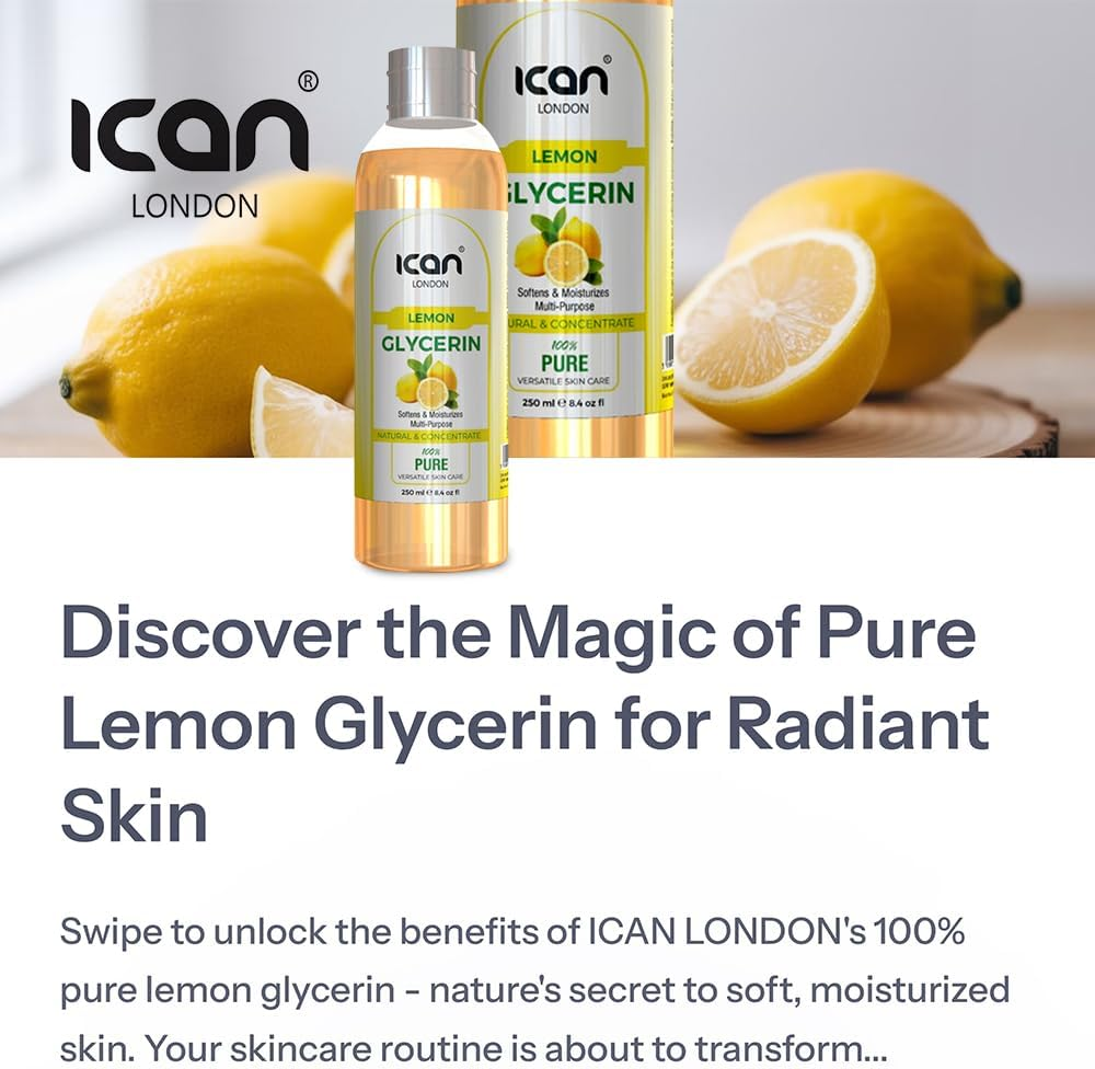 Ican London Lemon Glycerine with Honey 250Ml image number 5