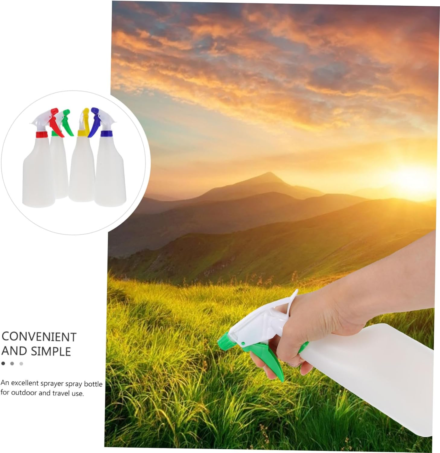 ANDRESLAD 4Pcs Material Sprayer Gardening Spray Bottles Water Spray Cans Plant Watering Devices Weed Sprayer image number 4