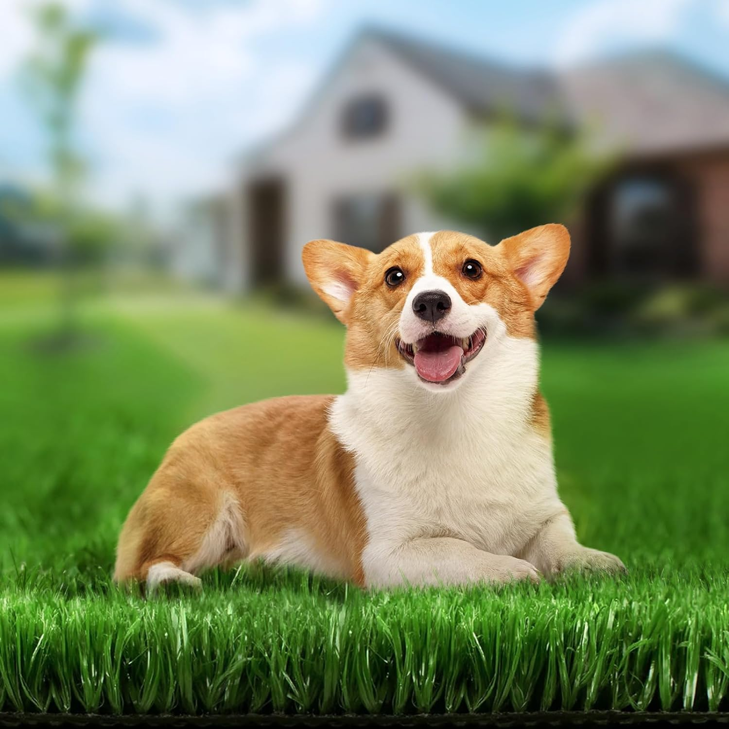 OTANIC Artificial Grass 10 SQM Roll 2X5M 12Mm Pile Height, DIY Synthetic Turf Rug, Fake Yarn Lawn Mat in Olive Green for Garden Backyard Patio Indoor Outdoor Rugs image number 5