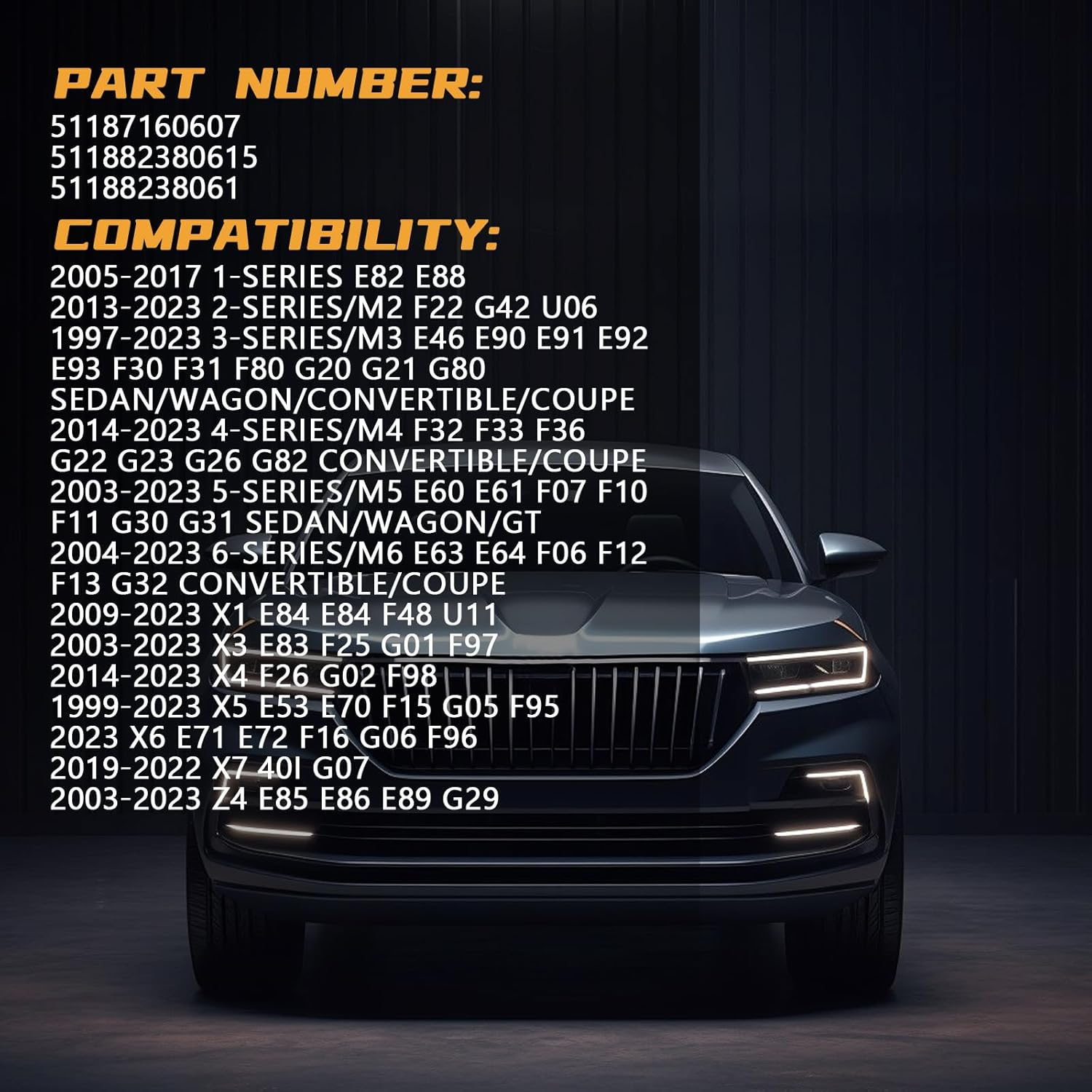 Wuyaoyao Rear License Plate Frame Bracket Holder Mount, Car License Plate Frame with Screws Compatible with 1 2 3 4 5 Series, License Plate Frames Holder Replace for 51187160607 image number 3