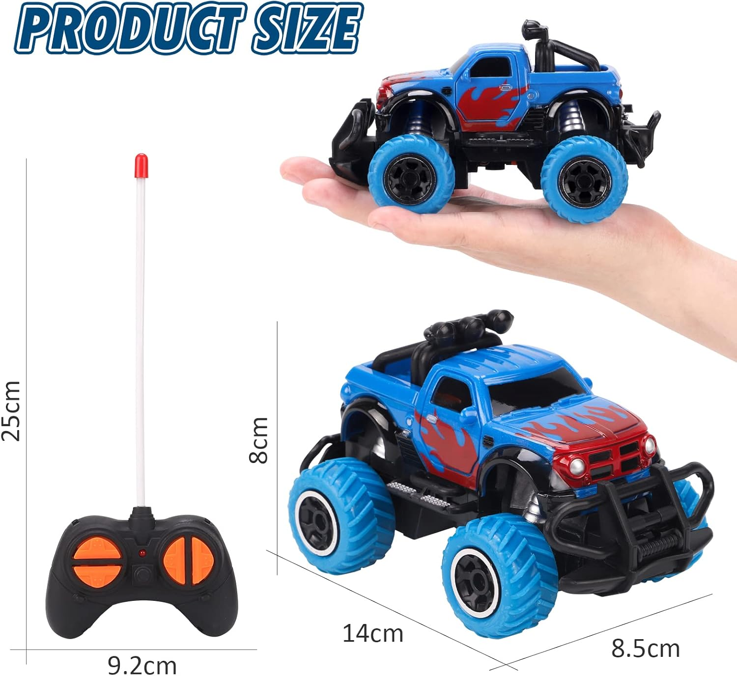 REMOKING Remote Control Car Toys for 3-6 Year Old Boys Girls, 1:43 Scale Mini RC Car with Recharged Battery,Toddler Toys Truck Birthday Gifts for Kids Age 3+ image number 5