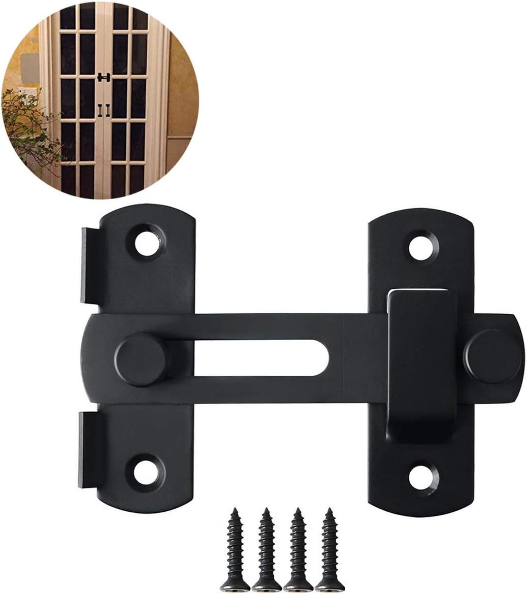 Stainless Steel Matte Black Door Lock Slide Gate Latch Tiny Door Bolt
