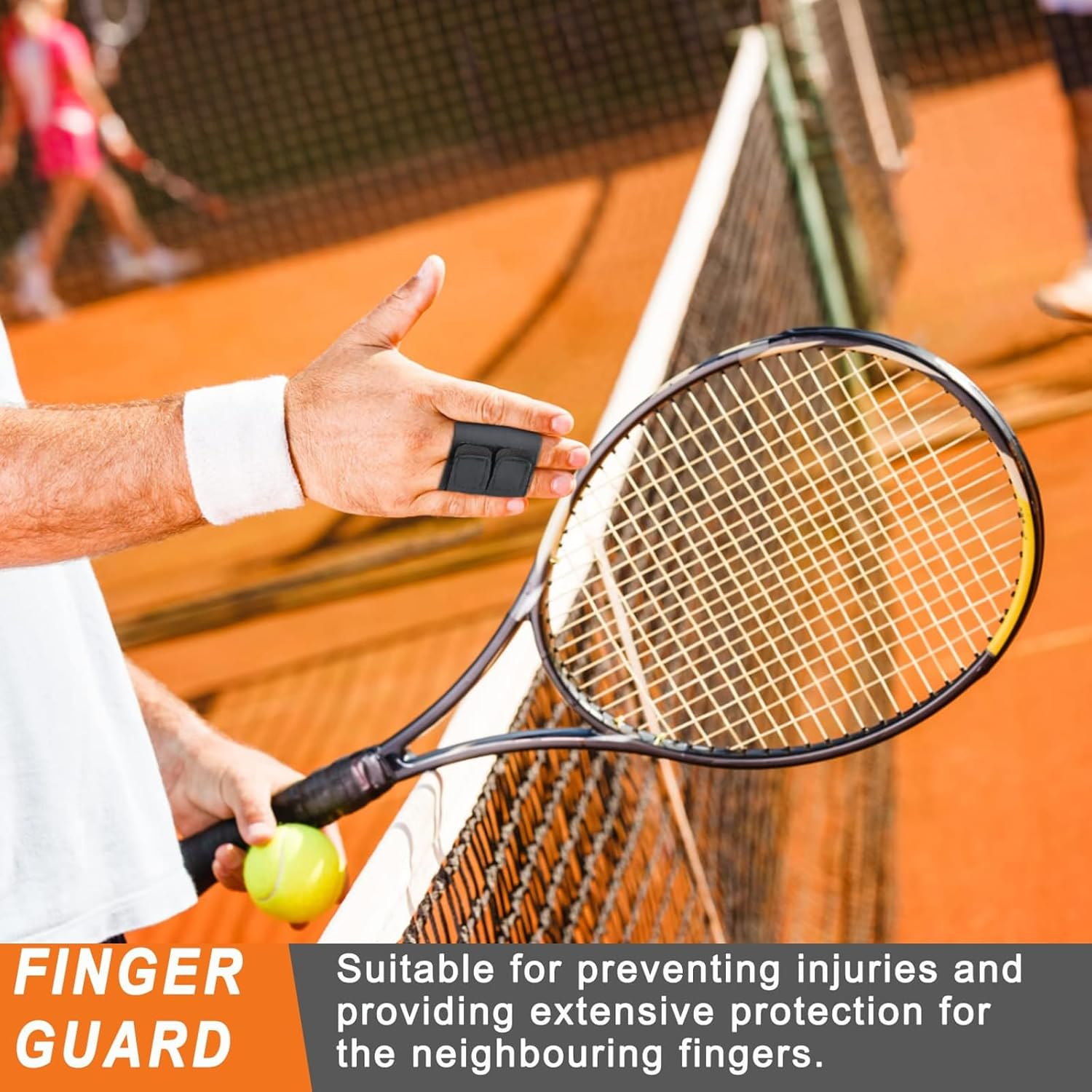 OBLEGY Finger Splints Finger Sleeves Finger Protectors Sports Compression Finger Wraps Perfect for Sport Basketball, Tennis, Volleyball, Two Finger image number 2