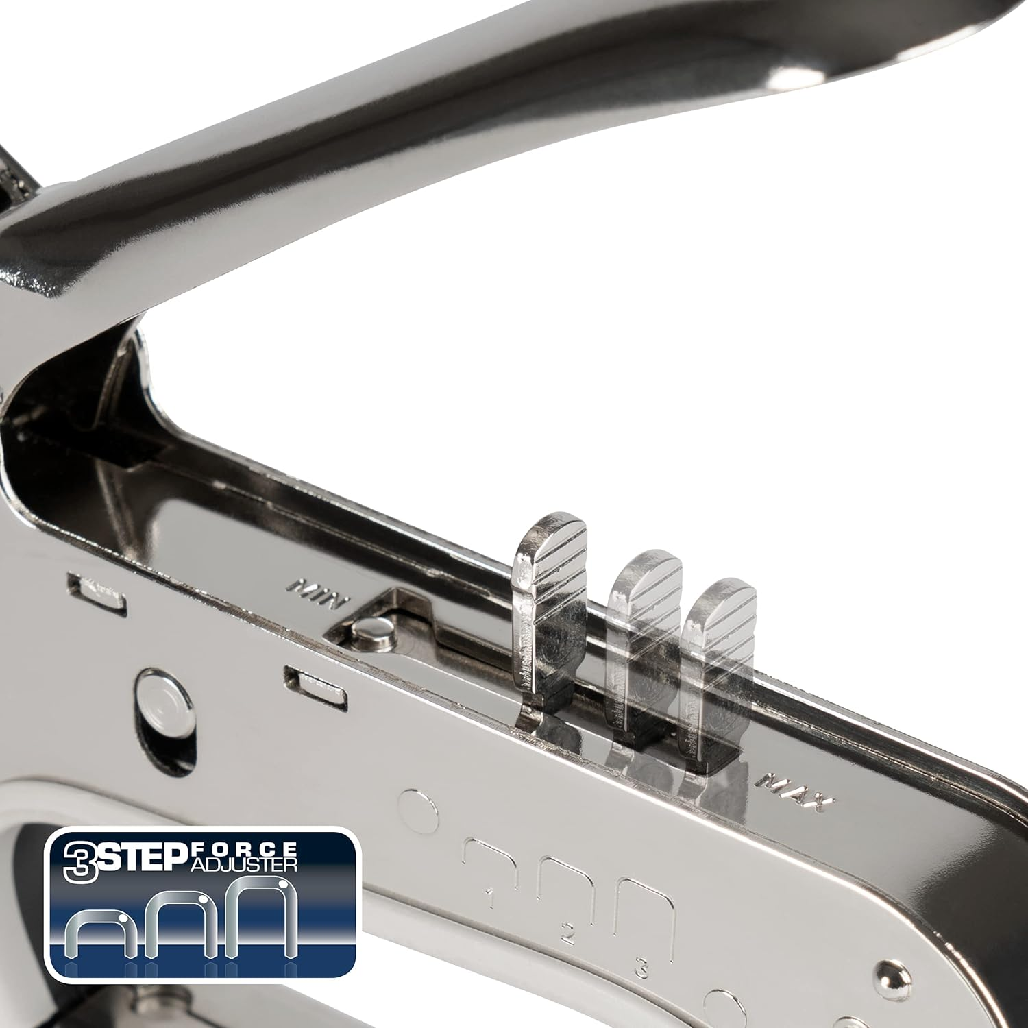 Rapid Heavy Duty Manual Staple Gun PRO R28 for No. 28 Staples, Cable Tacker with Easy-To-Squeeze Trigger, 3-Step Force Adjuster, and All-Steel Casing and Wear Parts, Made in Sweden (20511710) image number 4