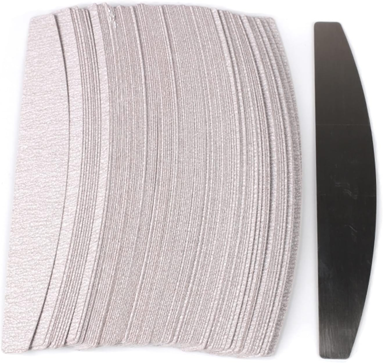 TRUSTTWO 50Pcs/100Pcs Grey Removalble Pads with Metal Handle Replacement Sandpaper Nail File 100/180 Fit for Manicure Calluses Remover Buffer the New (Color : 50Pcs Sandpaper 180) image number 5