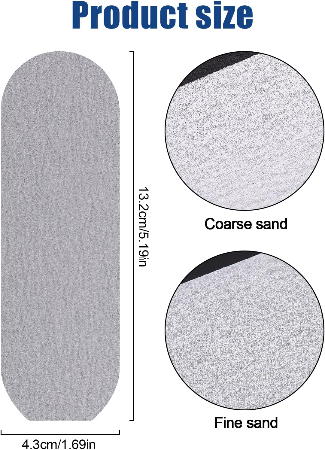 EBANKU 50 PCS Foot Files Reusable Stainless Steel Foot File Callus Remover Professional Abrasive Feet Rasp Foot Refill Pads Pedicure Sandpapers Replacement (Gray) image number 1