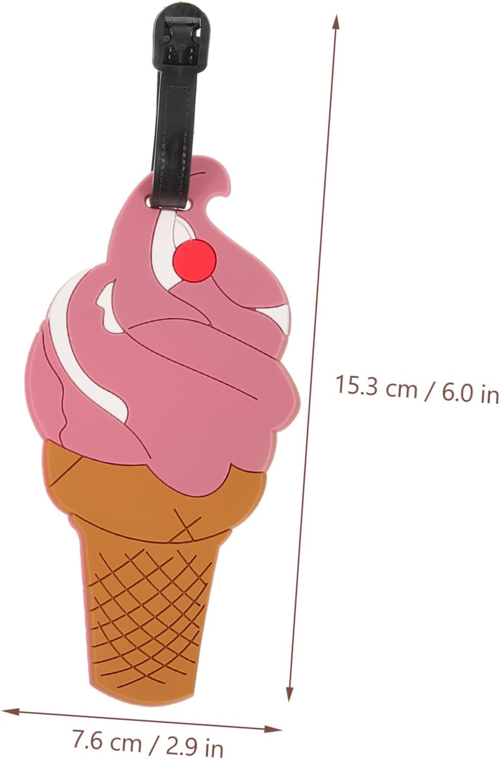 10 Pcs Cute Cartoon Luggage Tags with Writable Id Card Soft PVC Travel Tags for Suitcase Bag Identifier with Bright Color Designs for Travel and Use image number 6