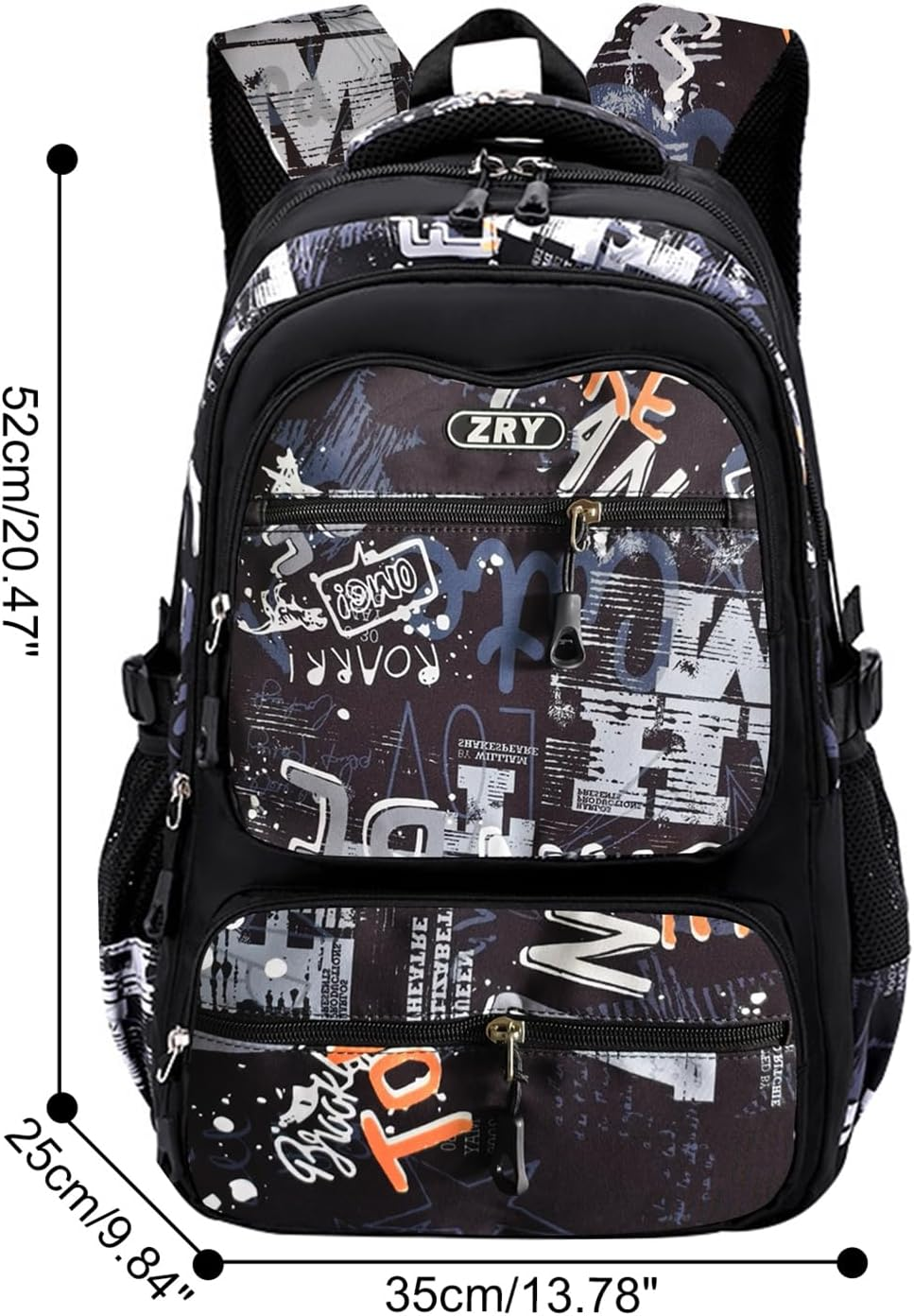 Sellerfun Men Teens Middle School Graffiti Backpack High School Laptop Daypack College Bag image number 6