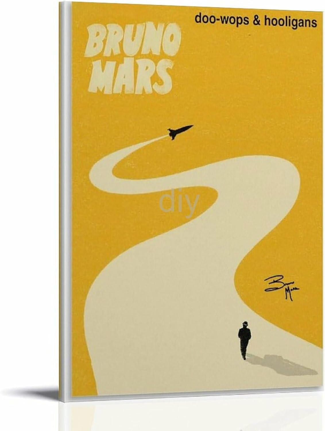XSERWFE Bruno Mars Doo-Wops & Hooligans Music Album Art Personality Poster Canvas Poster Wall Art Decor Living Room Bedroom Decoration Posters 12X18Inch(30X45Cm) Unframe-Style