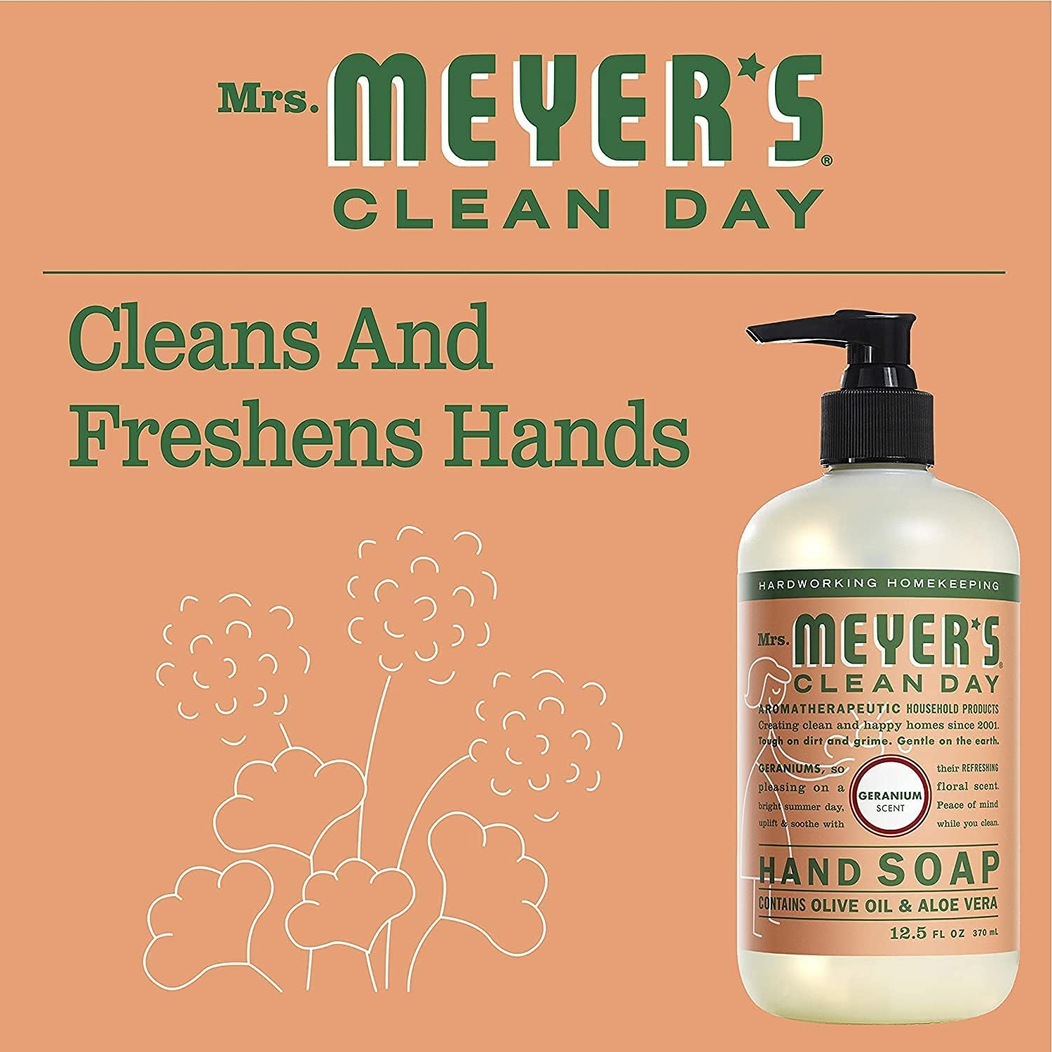 Mrs. Meyer'S Clean Day Mrs. Meyer'S Hand Soap Liq Geranium 12.5 Fz