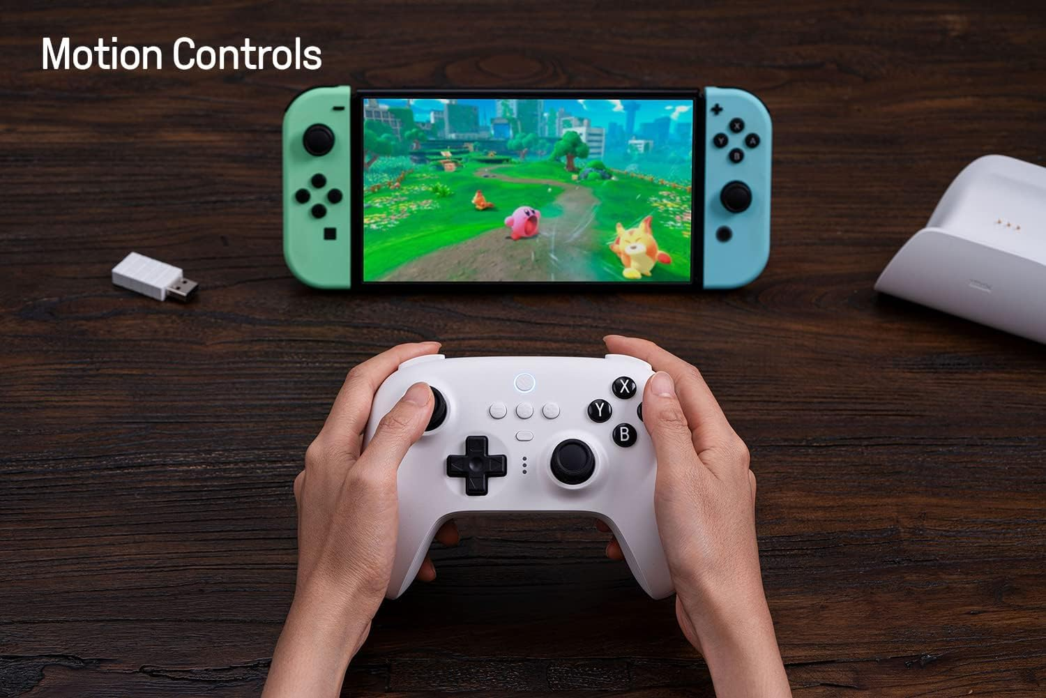 8Bitdo Ultimate Bluetooth Controller with Charging Dock, Wireless Pro Controller with Hall Effect Sensing Joystick, Compatible with Nintendo Switch/Windows/Steam Deck image number 2