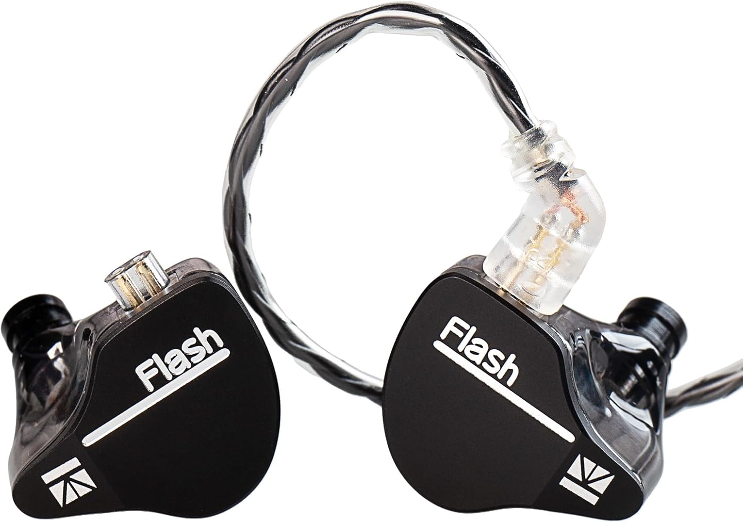 Keephifi KBEAR Flash Dual Drviers Hybrid Hifi Headphones, CNC Aluminum Alloy Cover in Ear, Powerful Magnetic Dynamic Driver 10Mm, Detachable Cable (Purple, No Microphone)