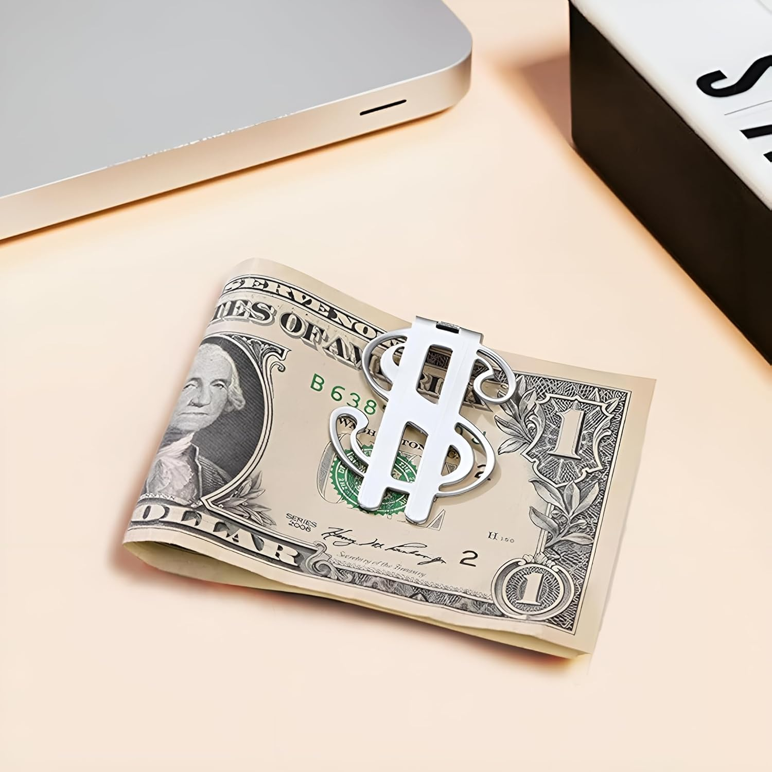 2PCS Stainless Steel Money Clip Slim Wallet Credit Business Card Holder for Men, Wallet Charms Father Dad Husband image number 1