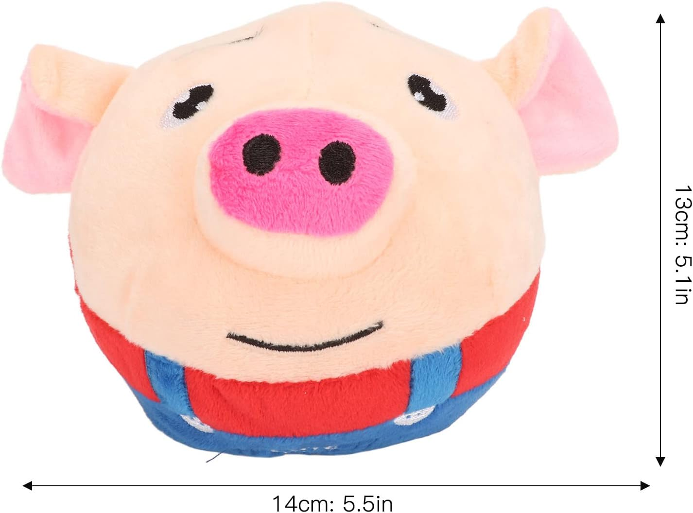 Interactive Dog Toys Dog Ball, Rechargeable Automatic Bouncing Dog Toy Balls with Sound, Pet Bouncing Balls, Cute Cartoon Pig Squeaky Pig Dog Toy for Indoor Cats Dog image number 1