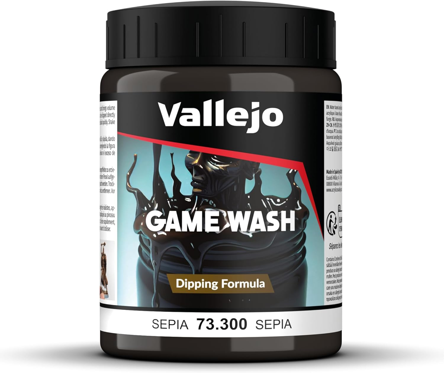 Vallejo Game Colour Wash Paint, Sepia, 200 Ml