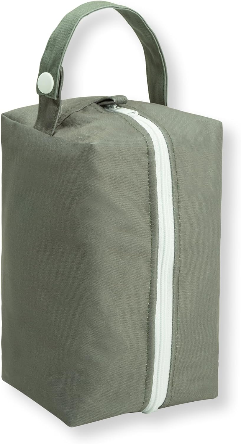 Nora'S Nursery Reusable Baby Wipes 100% Cotton Washcloths Soft Absorbent Towel Face Wipes, Newborn Bath Face Towels, 20 Wipes with 1 Waterproof Pod for On-The-Go Moms, Ideal for Sensitive Skin - Sage image number 2