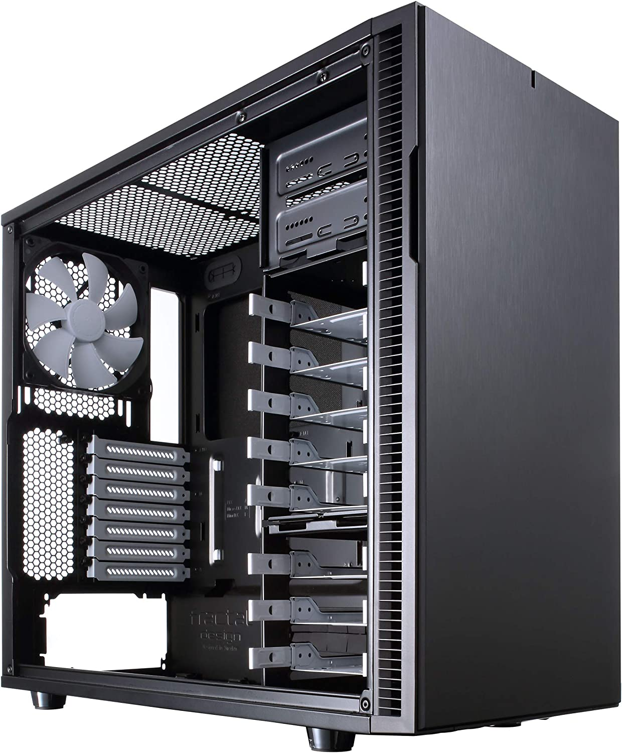 Fractal Design Define R5 - Mid Tower Computer Case - ATX - Optimized for High Airflow and Silent - 2X Fractal Design Dynamic GP-14 140Mm Silent Fans Included - Water-Cooling Ready - Black image number 2