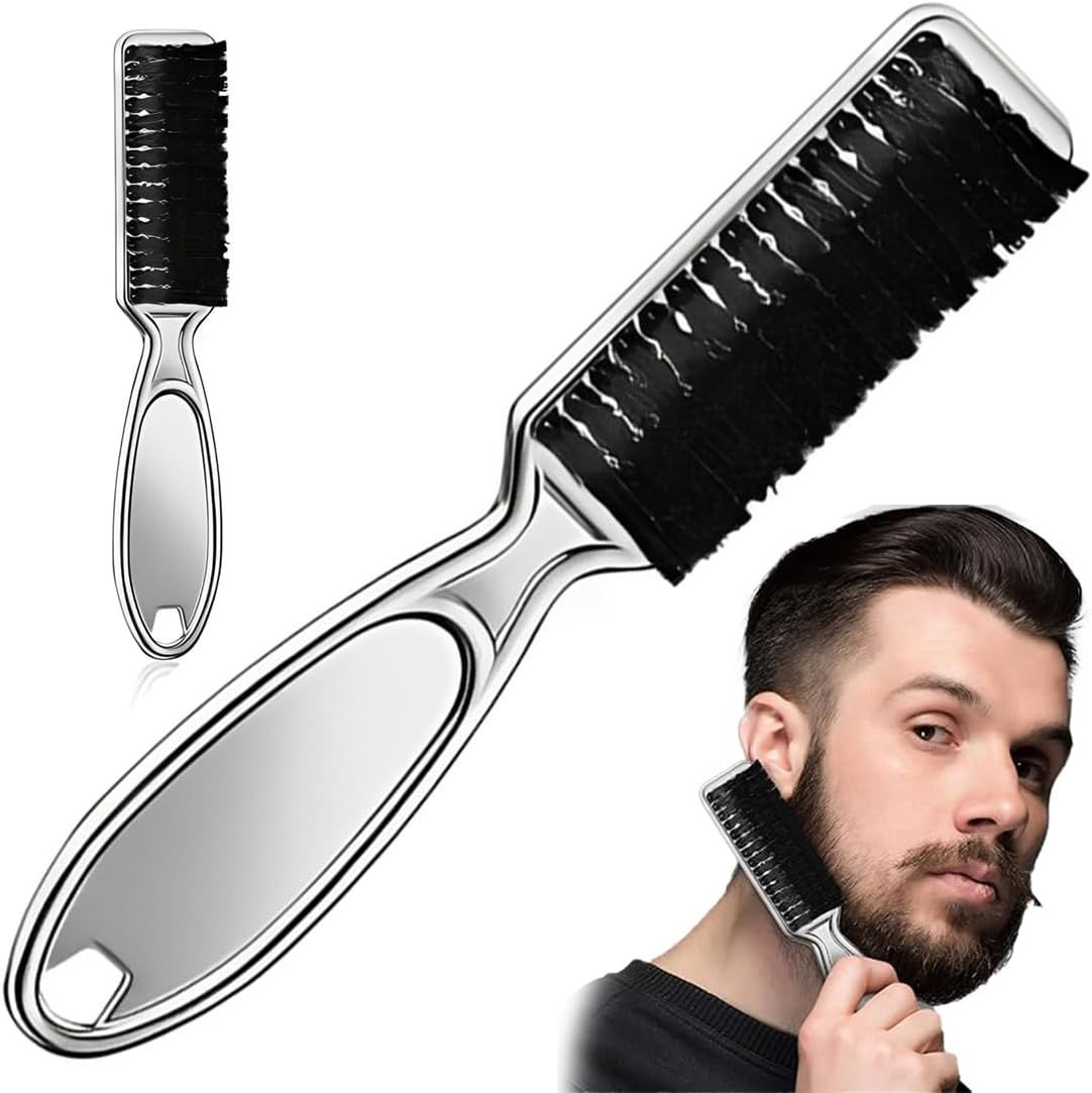 Pack of 2 Cleaning Brush, Blade Cleaning Brush, Nylon Brush, Nail Brush, Trimmer, Hairdressing Cleaning Brush, Hair Clippers Tool (Silver) image number 5