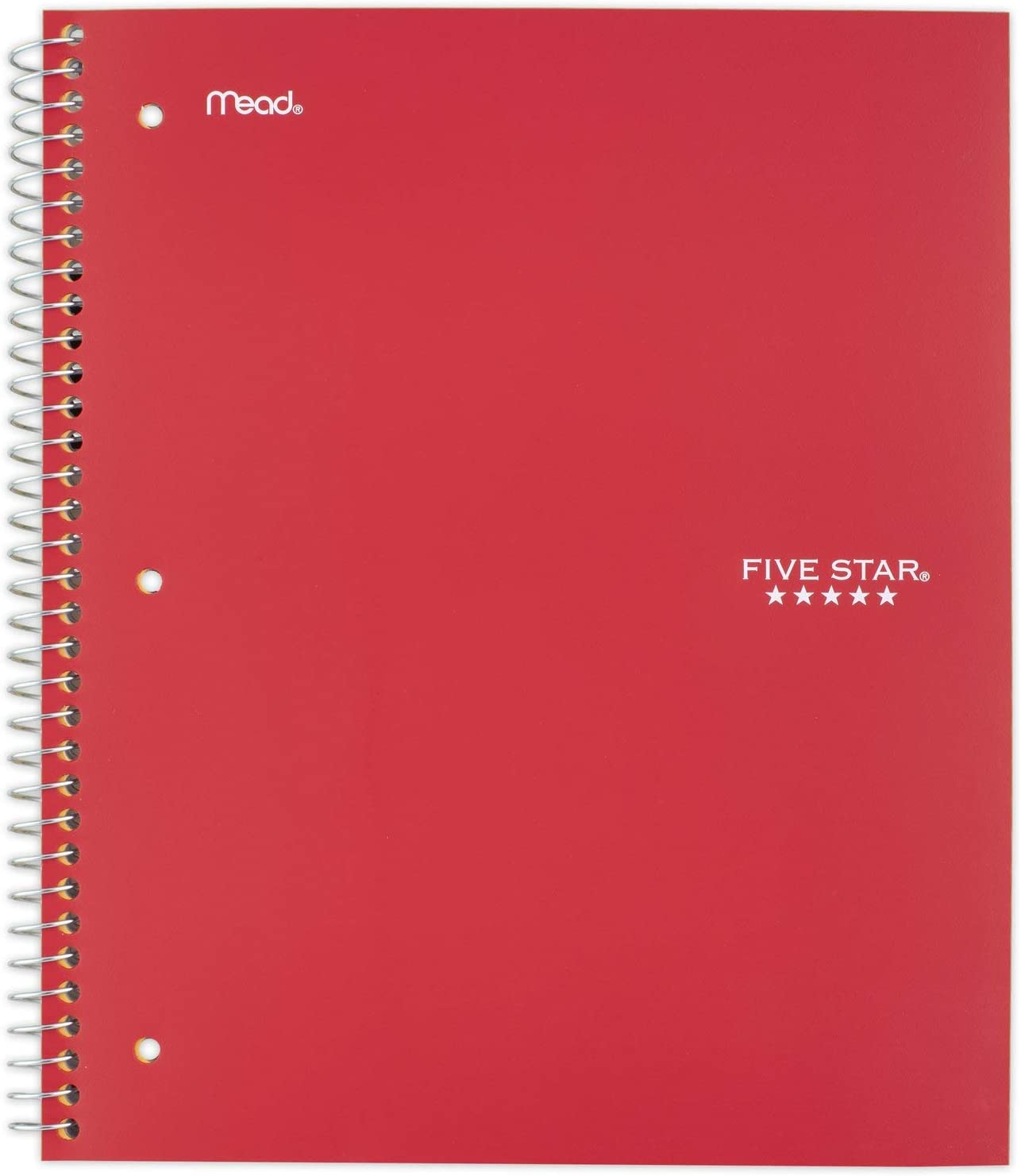 Five Star Spiral Notebook, 1 Subject, Graph Ruled Paper, Fights Ink Bleed, Water Resistant Cover, 8-1/2" X 11", 100 Sheets, Black (73679)