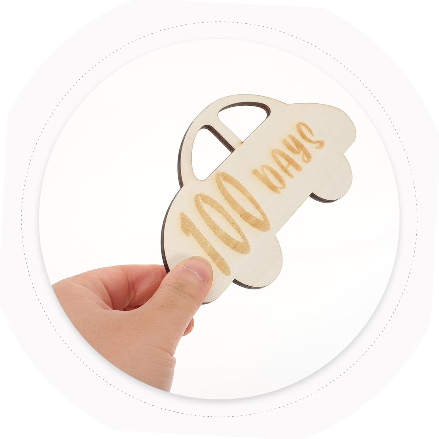 KONTONTY Wooden Growth Milestone Card Days Milestone Chip for Newborn Photography Beautiful Keepsake to Commemorate Precious Moments and Enhance Home Decor image number 2