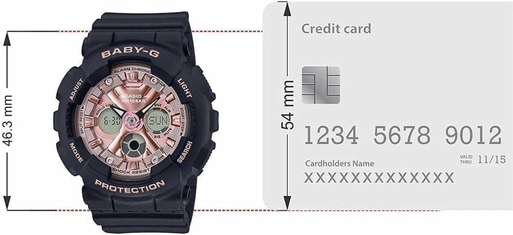 Casio Baby G Digital & Analogue Watch BA130-1A4 / BA-130-1A4 image number 4